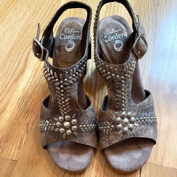 Calleen Cordero Shoes - Calleen Cordero silver studded Heeled Sandals